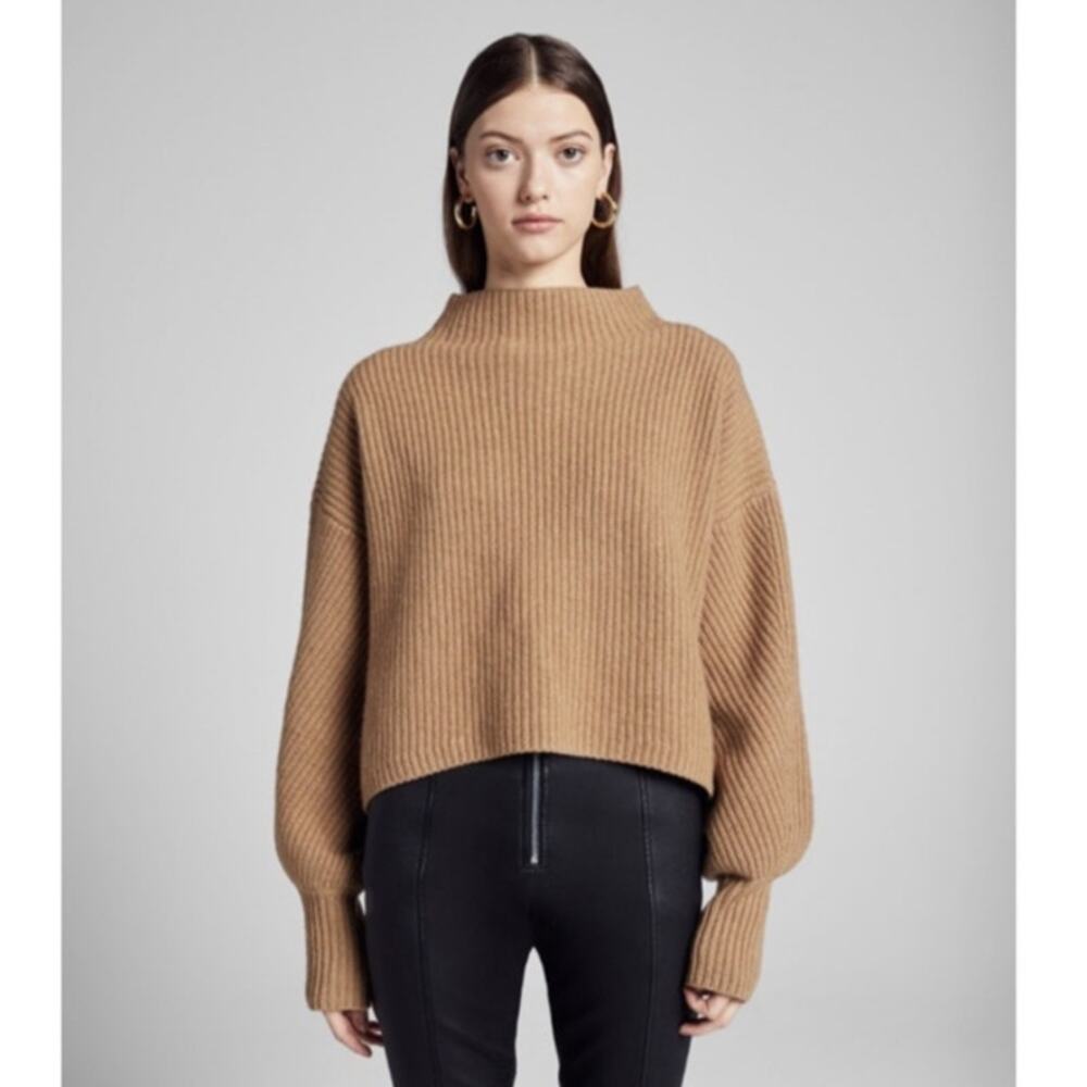 A.L.C. Helena Mock Neck Lambs Wool Cashmere Sweater - Picture 9 of 10